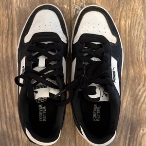 Puma Women’s Classic Black and White Sneakers